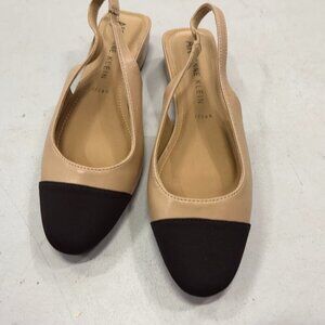 Anne Klien Cap Toe Low Heel Sling Backs Nice and Clean Look like Chanel